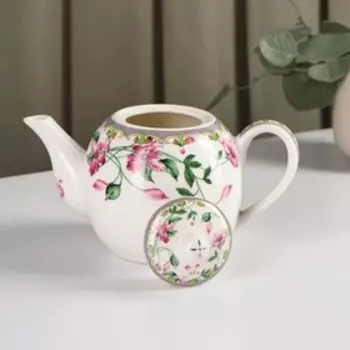 Чайник фарфоровый заварочный Доляна «Бланко», 800 мл, цвет белый