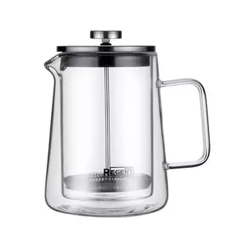 Чайник заварочный френч-пресс Regent inox Franco, с двойными стенками, 0.8 л
