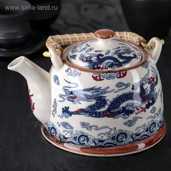 Чайник заварочный «Синий дракон», 900 мл, с металлическим ситом