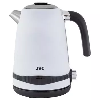 Чайники jvc JK-KE1730, металл, 1.7 л, 2200 Вт, белый