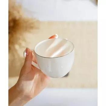 Чайные пары SL Home «Каскарон», 240 мл, набор 2 шт., костяной фарфор, белые