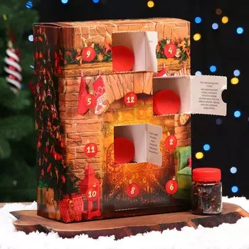 Чай подарочный адвент-календарь «Новогодний очаг», 215 г