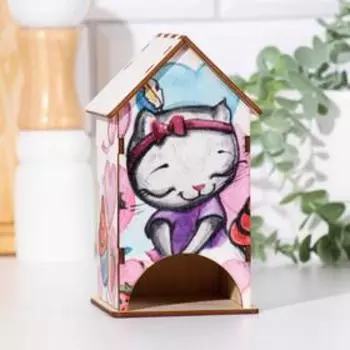 Чайный домик "Кошечка со сладостями" 9,5х 8,5 х 15,5 см