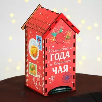 Чайный домик новогодний «Почта», 19,2 х 8,6 см.