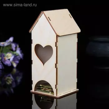 Чайный домик "Сердечко", 9х9х22 см