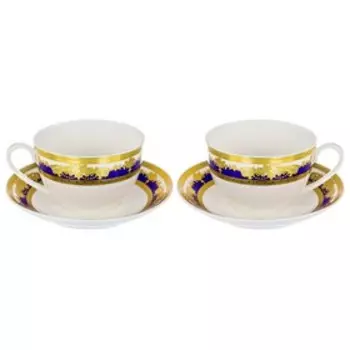 Чайный набор Balsford «Эстелла», 4 предмета, 240 мл, цветной дизайн с золотом