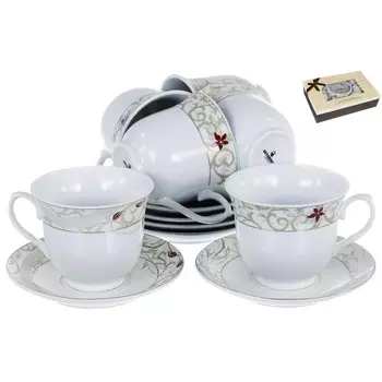 Чайный набор Guterwahl «Венера исида», 12 предметов, 220 мл, декор серебро