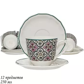 Чайный набор Lenardi «Дария», 12 предметов, 250 мл