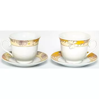 Чайный набор на Guterwahl «Аврора мира», 220 мл, чашки декор золото