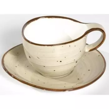 Чайная пара фарфоровая Samold «Хорека Графит», 250 мл, 12х9х7 см, 2 предмета