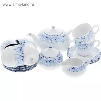 Чайный сервиз 6/9 Opal, декор «Мозайка», 15 предметов
