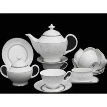 Чайный севриз, 18 предметов СЕРЫЙ ШЕЛК