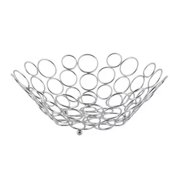 Чаша-ваза для хранения Axentia, хромированная сталь, d=30 см, высота 11 см