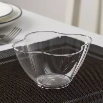 Форма одноразовая для фуршета «Цветок», 350 мл, пластик, прозрачная