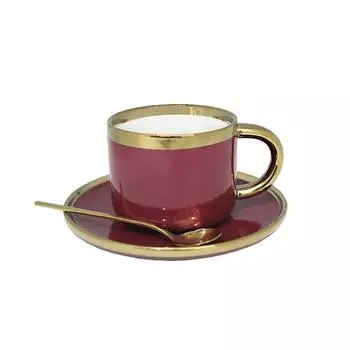 Чашка с блюдцем и ложкой, 220 мл