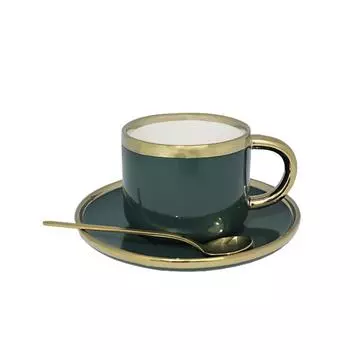 Чашка с блюдцем и ложкой, 220 мл
