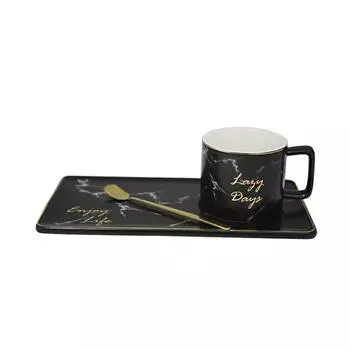 Чашка с блюдцем и ложкой Lenardi, 250 мл