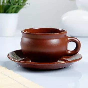 Чашка с блюдцем шелк 0,25л