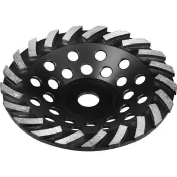 Чашка ЗУБР 33370-180 "ТУРБО", алмазная, сегментная, высота 22.2мм, 180 мм