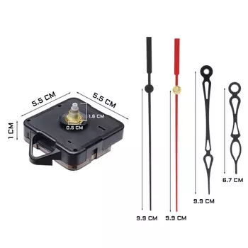Часовой механизм со стрелками «Соломон-33», плавный ход, шток 16 мм, стрелки 70/98/98 мм