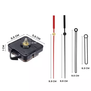 Часовой механизм со стрелками «Соломон-36», плавный ход, шток 16 мм, стрелки 62/92/98 мм