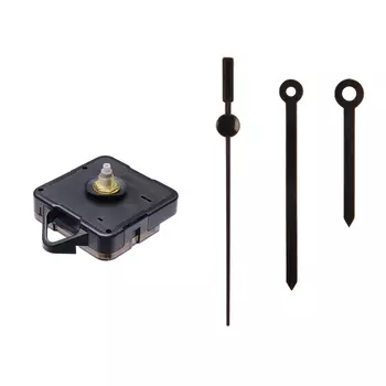 Часовой механизм со стрелками «Соломон-54», плавный ход, шток 16 мм, стрелки 52/77/80 мм, чёрные