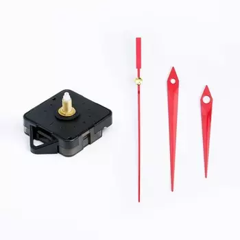 Часовой механизм со стрелками «Соломон-5», плавный ход, шток 16 мм, стрелки 60/84/90 мм, красные