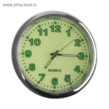 Часы автомобильные, внутрисалонные, d=4.5 см, фотолюминесцентный циферблат