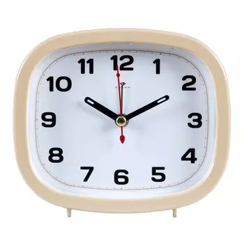 Будильник-часы настольные «Классика», дискретный ход, 12.510.5 см, от батарейки АА