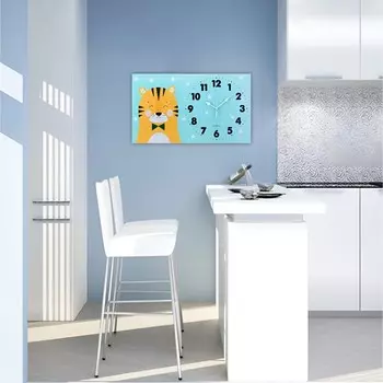 Часы-картина настенные "Тигр", бесшумные, 35 х 60 см, АА