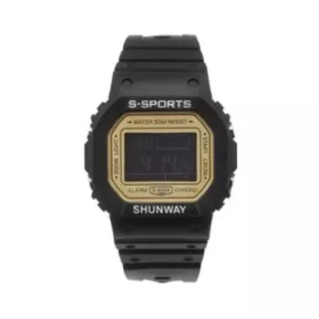 Часы наручные электронные Shunway S-605A, d=4 см, с будильником, микс