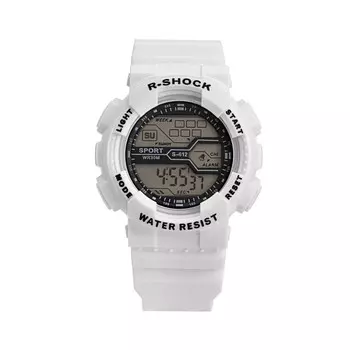 Часы наручные электронные, водонепроницаемые, белые