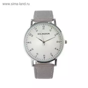 Часы наручные Bolingdun 5151, d=4 см, экокожа, серые