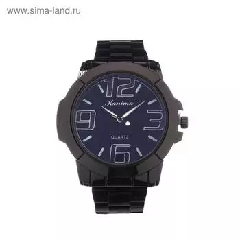 Часы наручные Kanima 2891, d=4.7 см, чёрные