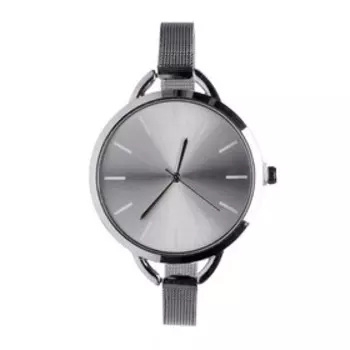 Часы наручные "Карбо", хром, d=3.7 см