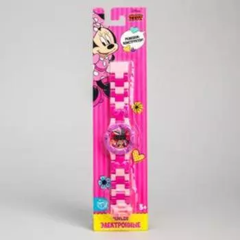 Часы наручные лего, Минни Маус, с ремешком-конструктором