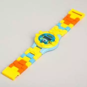 Часы наручные лего, СМЕШАРИКИ "Крош и Ежик", с ремешком-конструктором