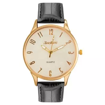 Часы наручные мужские, d-4.4 см, ремешок l-25 см, золото