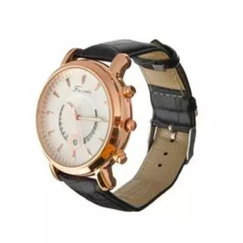 Часы наручные мужские, d=4.8 см, ремешок экокожа 25.5 см, с календарём