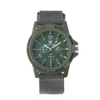 Часы наручные кварцевые мужские Genius ARMY, d-4.5 см, ремешок текстиль 23.5 см, хаки