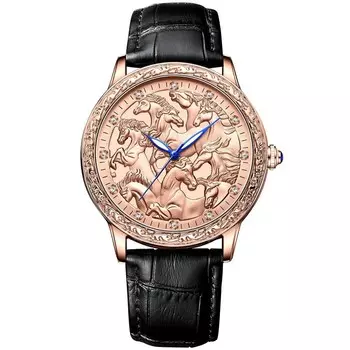 Часы наручные кварцевые мужские "Кони", d-4.4 см