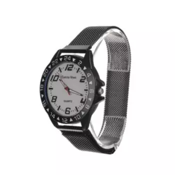 Часы наручные "Пальмира", кварцевые, l=23 см, d=4.5 см, циферблат белый, ремешок на магните 473157