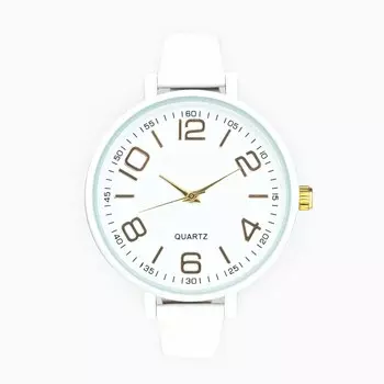 Часы наручные кварцевые женские, белые