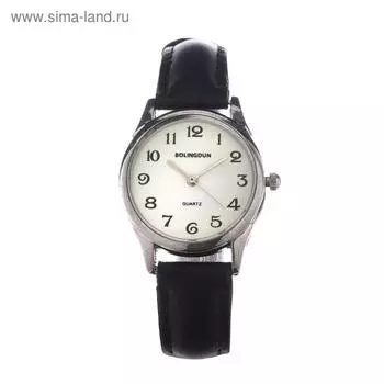 Часы наручные женские Bolingdun 3458L, d=2.8 см, экокожа, циферблат хром