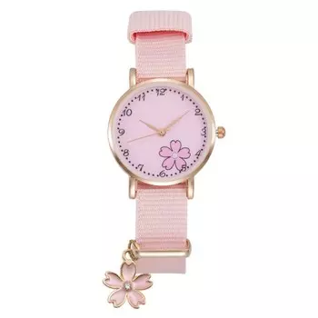 Часы наручные женские "Цветочек", розовые