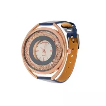 Часы наручные женские "Кравьери", циферблат d=3.8 см, синий микс