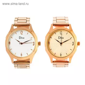 Часы наручные женские "Ольвидо", циферблат d=3.2 см микс, золото