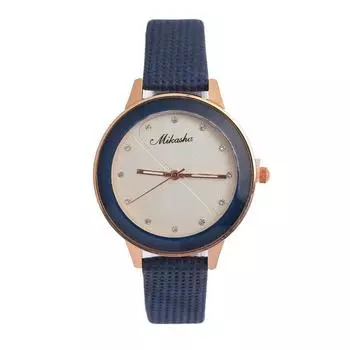 Часы наручные женские YUNKOU, d=3.8 см, ремешок экокожа, 22 см, синий