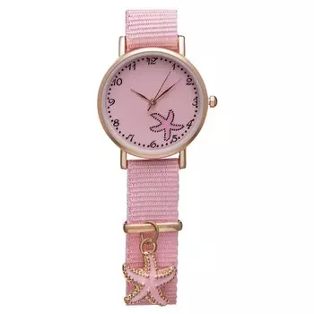 Часы наручные женские "Звезда", розовые