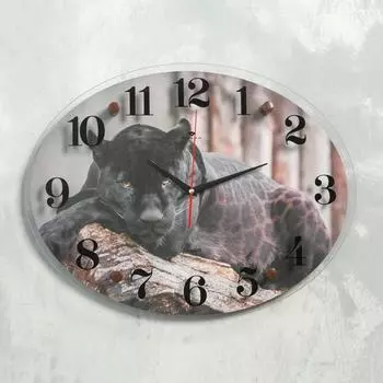 Часы настенные "Черный ягуар", плавный ход